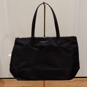 Givenchy parfums GWP Black Nylon Shoulder Tote Zippered Black Bag